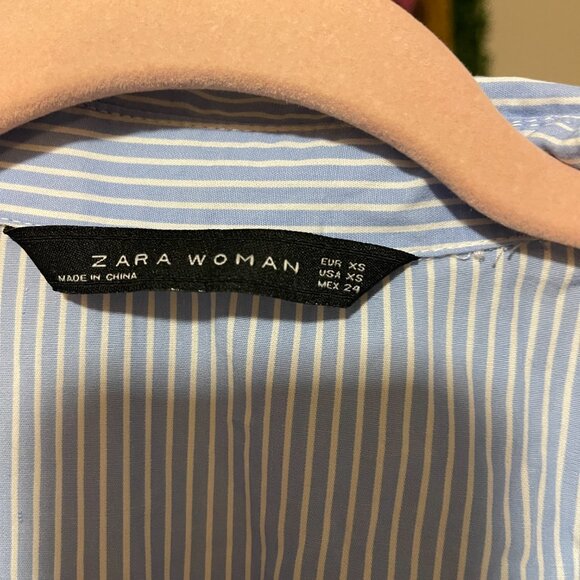 ZARA Striped Blouse – Size Small – Ruffle Detail - Picture 5 of 5